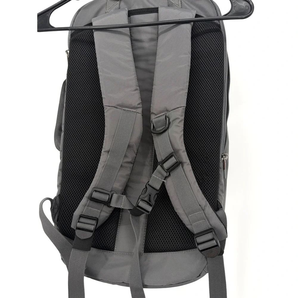 Stitch Travel Backpack Gray Orange Laptop Carry On Organizer Bag